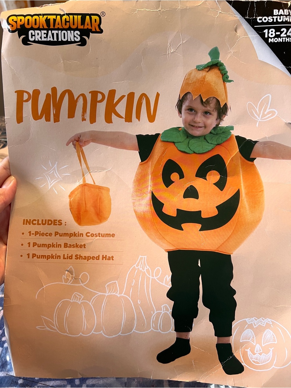 Spooktacular Creations Baby Pumpkin Costume Toddler 18-24 Months Halloween